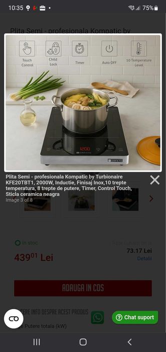 Plita electrica cu inductie semi-profesionala