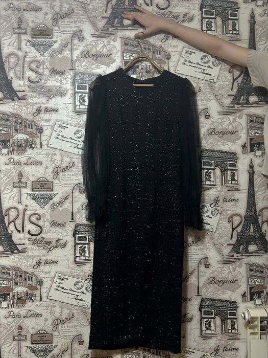 Вечернее твидовое платье