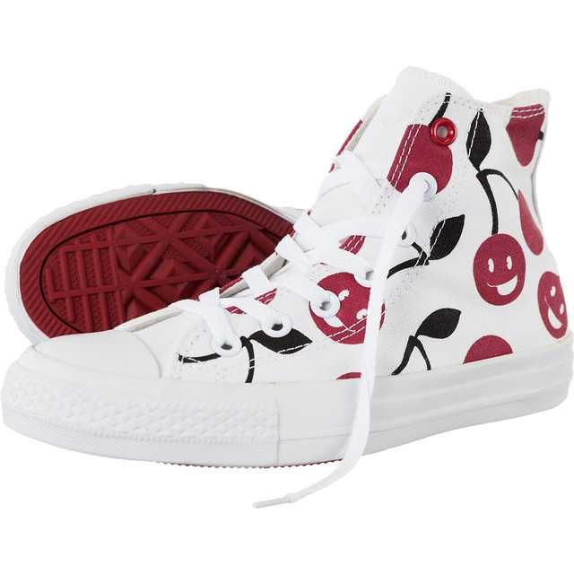 %ПРОМО% CONVERSE № 36/37 – Дамски кецове "CHERRY PRINT HI TOPS" нови