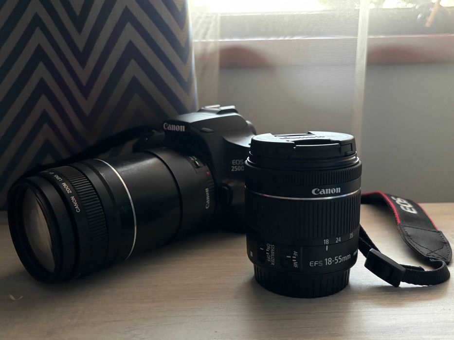 Canon EOS 250D с два обектива