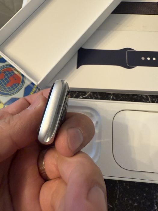 Apple watch seria 9 45 mm silver cellular cutie full