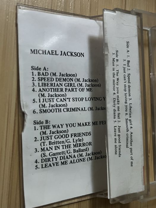 Caseta audio Michael Jackson Album Bad