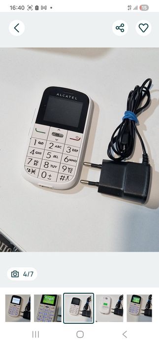 Telefon Alcatel perfect funcțional cu încărcător