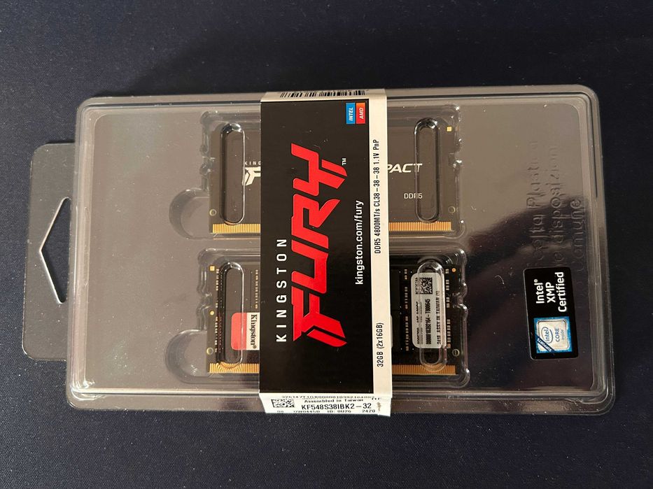 Memorie laptop Kingston FURY Impact 32GB (2x16GB) DDR5 4800MHz CL38 Dual Channel Kit [ KF548S38IBK2-32 ]