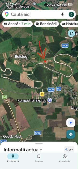 Teren intravilan de vânzare – 1.568 mp – Belciug, comuna Drăgănești, Prahova