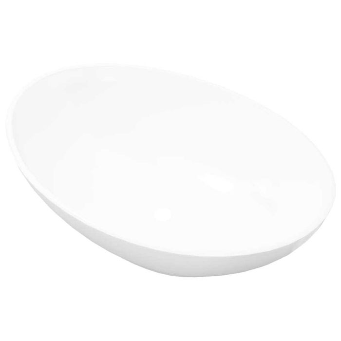 Lavoar oval 40x33 cm ceramică, alb VidaXL