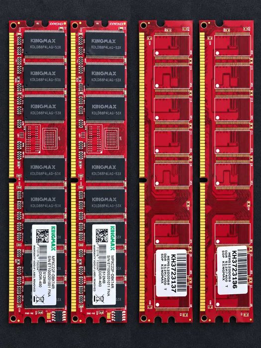 Memorii RAM KINGMAX DDR1, fiecare de 512 MB (2 bucati Dual Channel)