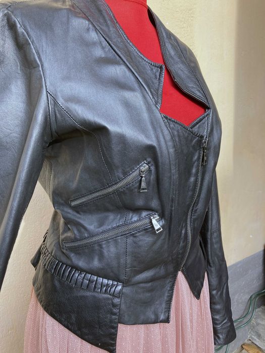 Geacă stil biker reinterpretat, piele naturală 100%
