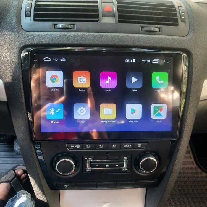 Navigatie Android Skoda Octavia 2 - QLed CarPlay DSP 4G