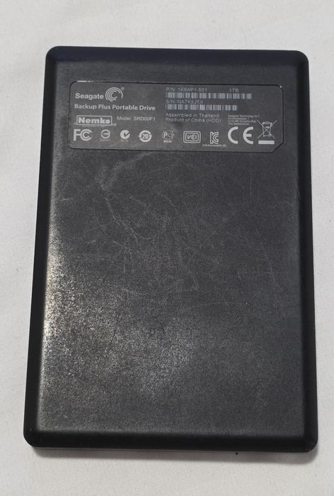 HDD extern Seagate Backup Plus Slim Portable, metalic, 1TB, USB 3.0