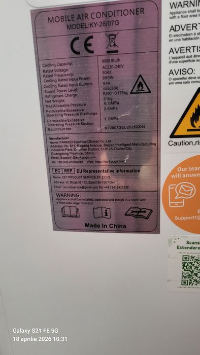 Aer condiționat portabil