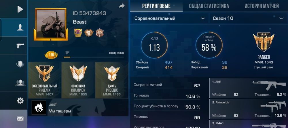 Аккаунт стендофф2