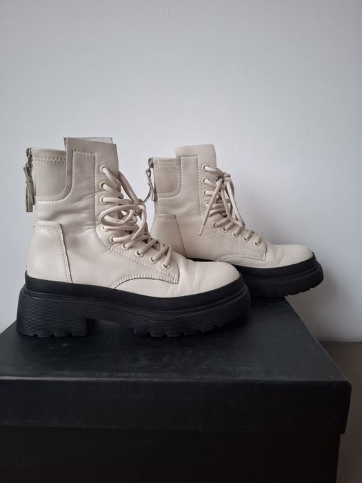 Ghete / bocanci piele , IL PASSO, dama/ copii , crem, Roxana,