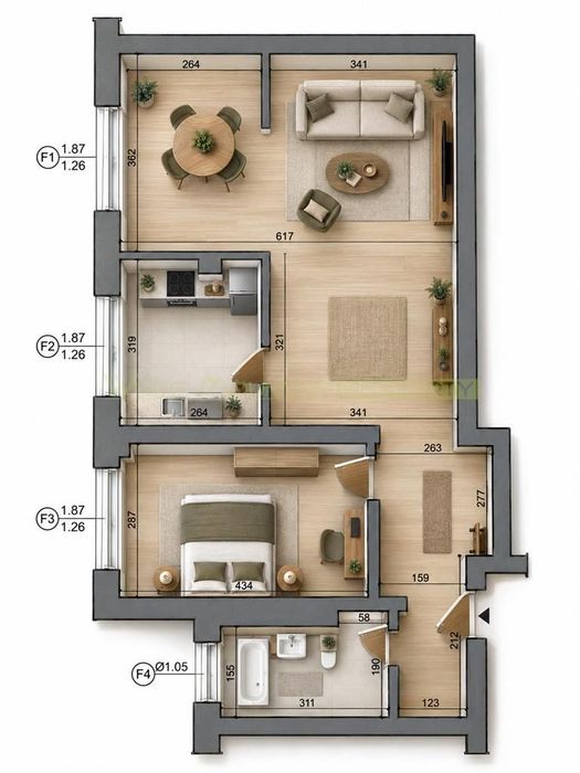 De vanzare - apartament 2 camere, Avantgarden 1