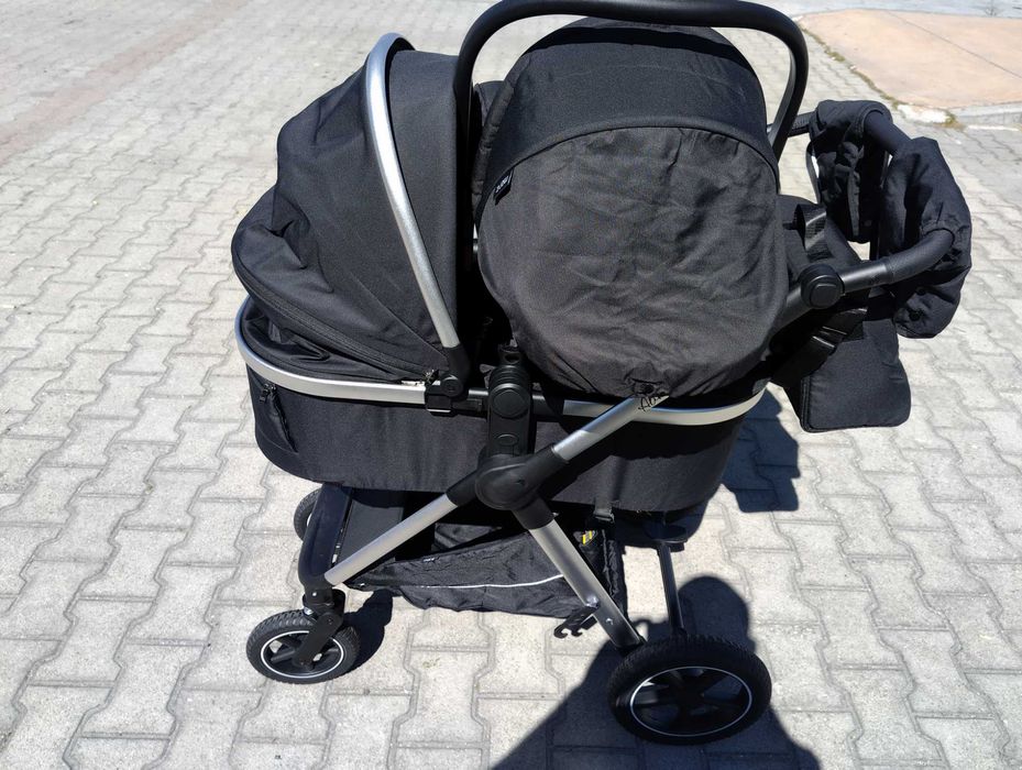 MONI Комбинирана детска количка 2 в 1 ALINA черен