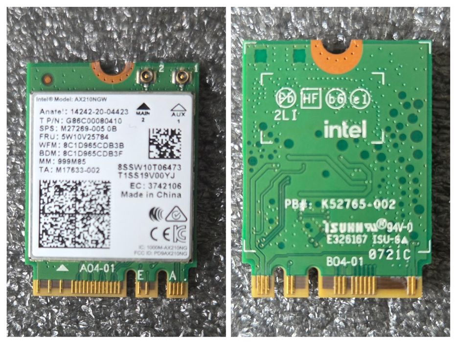 Placa Retea Dual Band Wireless  AX200NGW / AX210NGW WiFi 6 /Wifi 6e