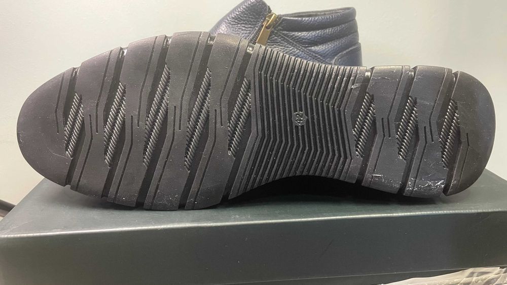 Мъжки сини зимни ботуши Ducavelli от естествена кожа.