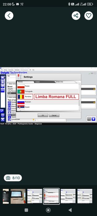 Tester auto 12/24V Model 2026 + Tableta Militara GETAC 10.1" Lb Romana