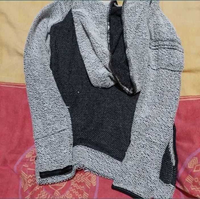 Hanorac fete cu paiete tricot cu glugă XXS