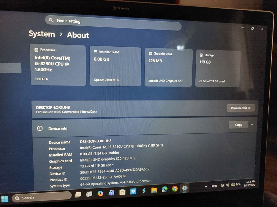 Laptop HP Pavilion x360 m