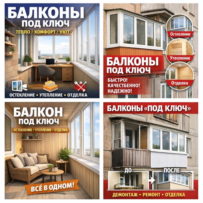 Балконы под ключ