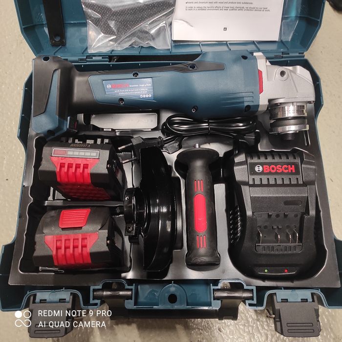 Flex/polizor unghiular cu 2 acumulatori BOSCH