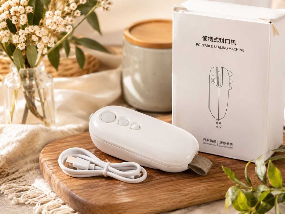 Aparat portabil de sigilat pungi, reîncărcabil USB-C – Nou