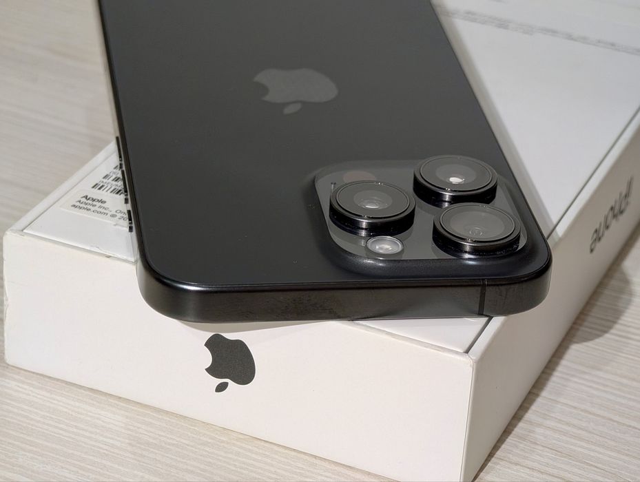iPhone 15 PRO MAX, 256, черный, идеал, комплект