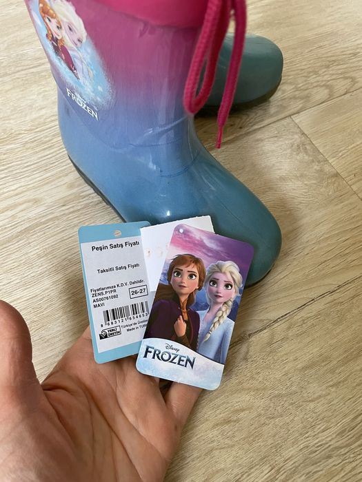 Резиновые сапожки для девочки размер 26-27