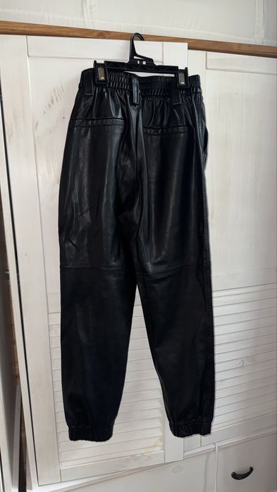 Черен кожен панталон