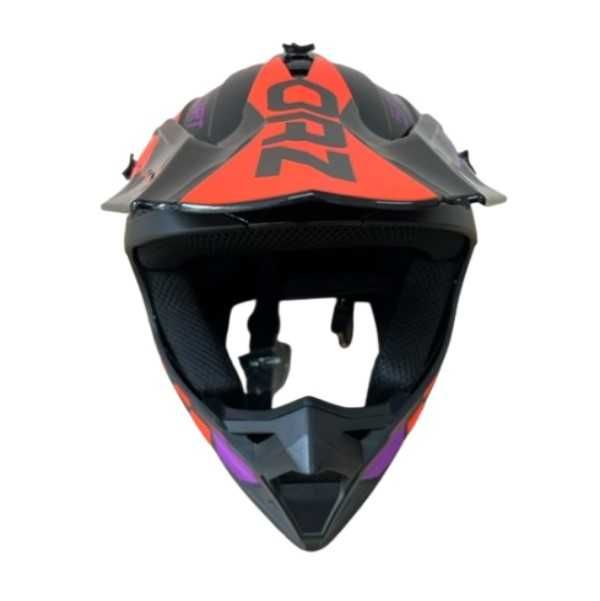 Кросова каска, За мотор, Велосипед, S, M и L размер, Черен с лилав