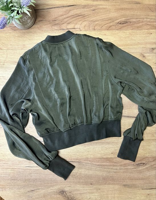 H&M Jachetă Bomber, Verde Kaki, 100% Poliester, Mărimea 6 (EUR 36)