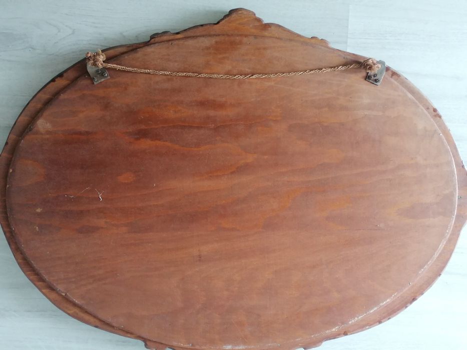 Rama veche lemn cireș sculptata manual