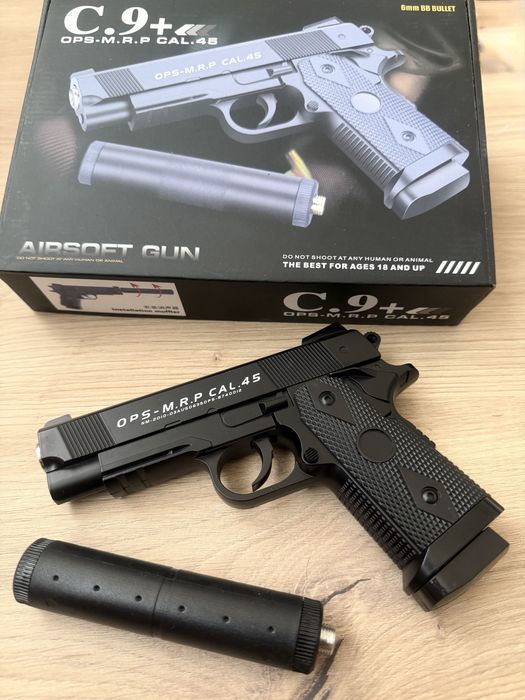 Метални Airsoft Пистолети + 1000 топчета подарък НОВИ МОДЕЛИ
