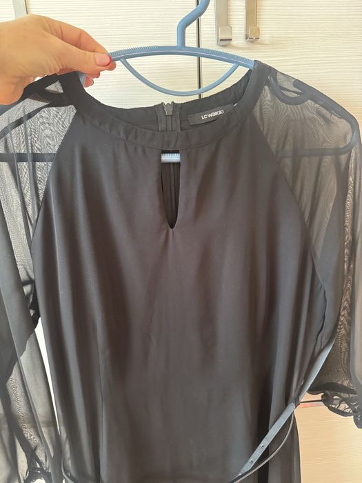 Прекрасна ефирна нова рокля с шифон и тюл