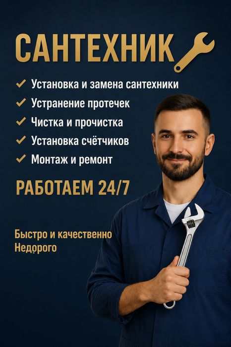 Сантехник услуги 24/7