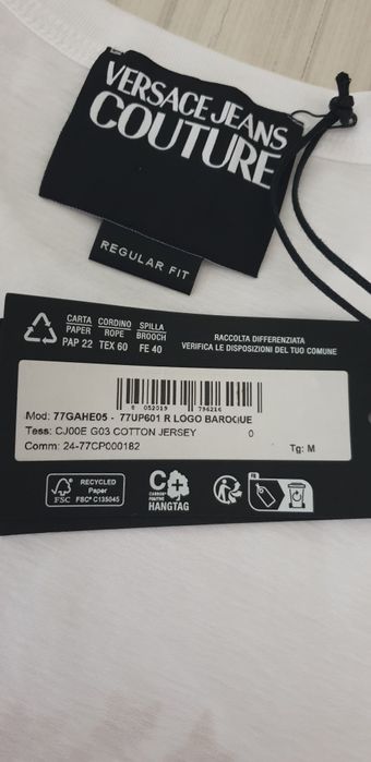 Versace Jeans Couture Cotton Regular / M НОВО! ОРИГИНАЛ! Мъжка Тениска