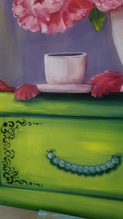 Картина. Пионы. Натюрморт