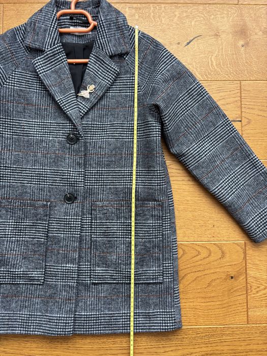 Palton cu amestec de lana Mango 134