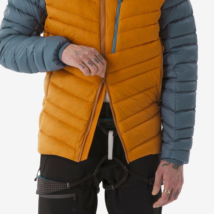 Geacă umplutură din puf Alpinism Galben - produs resigilat Decathlon