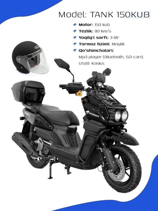 Tank Skuter 150cc. 100km-3L