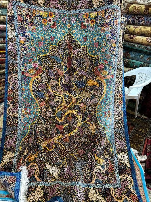 Ковер шелковый Иран, ипак гилам, silk carpet