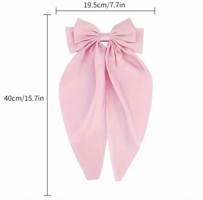 Атласные заколки с бантом