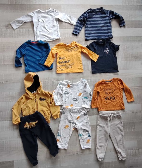 Лот дрехи за момче 92 блузи 2-3 г панталони пижама