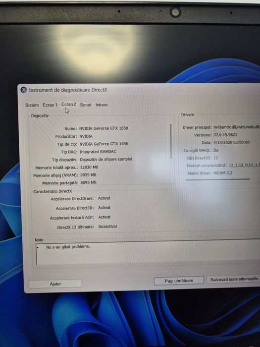 Vand Laptop Gaming Omen I5-9300H, GTX 1650 4GB, 16 RAM, SSD