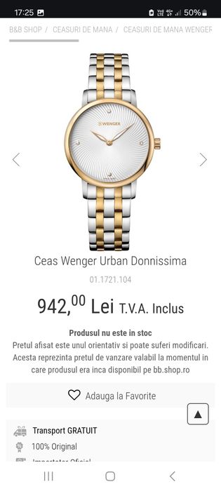 Ceas Wenger  Donnissima