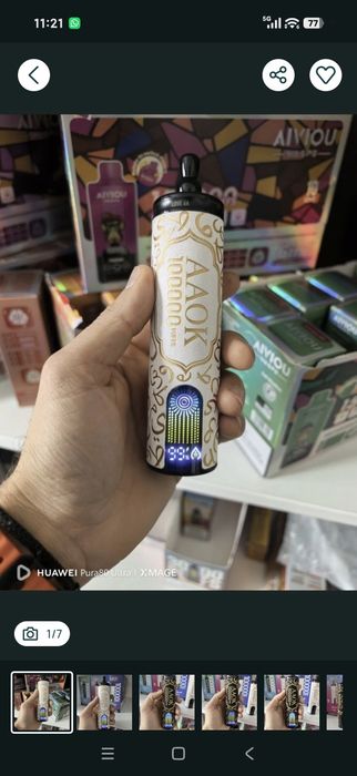 Vape 100.000 Pufs Narghilea Abur Mult Reincarcabil
