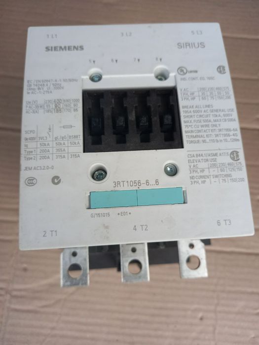 Siemens контактор Siemens 3rt1056-6ap36