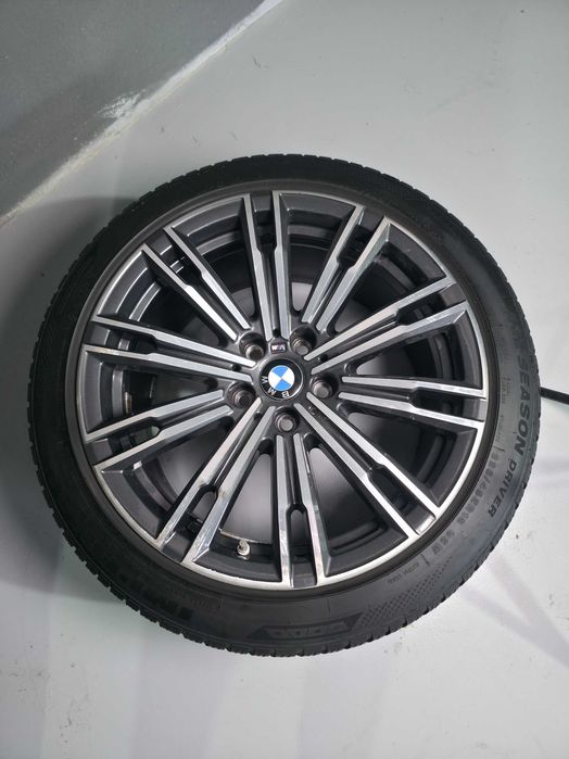 4 Roti Jante + Anvelope M+S 4Sezoane - 225/45/18 5x112 - OEM BMW Seria 3 G20 G21 / Seria 4 G22 - M-Pack + Senzori Presiune OEM BMW !