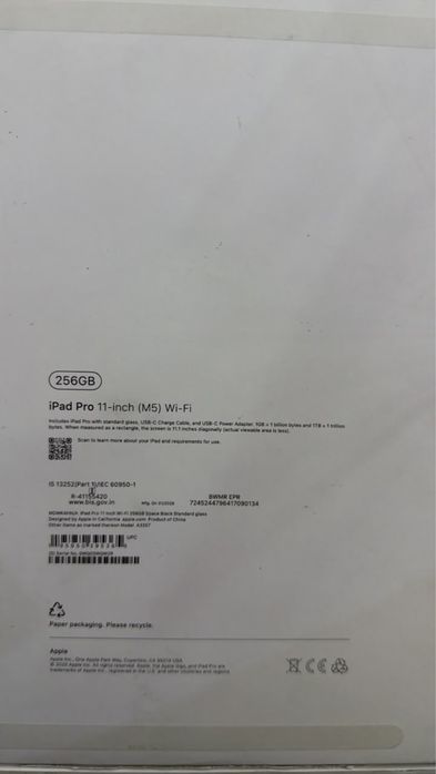 Apple iPad Pro 11 M5 256Gb WiFi “Space Black” A1234